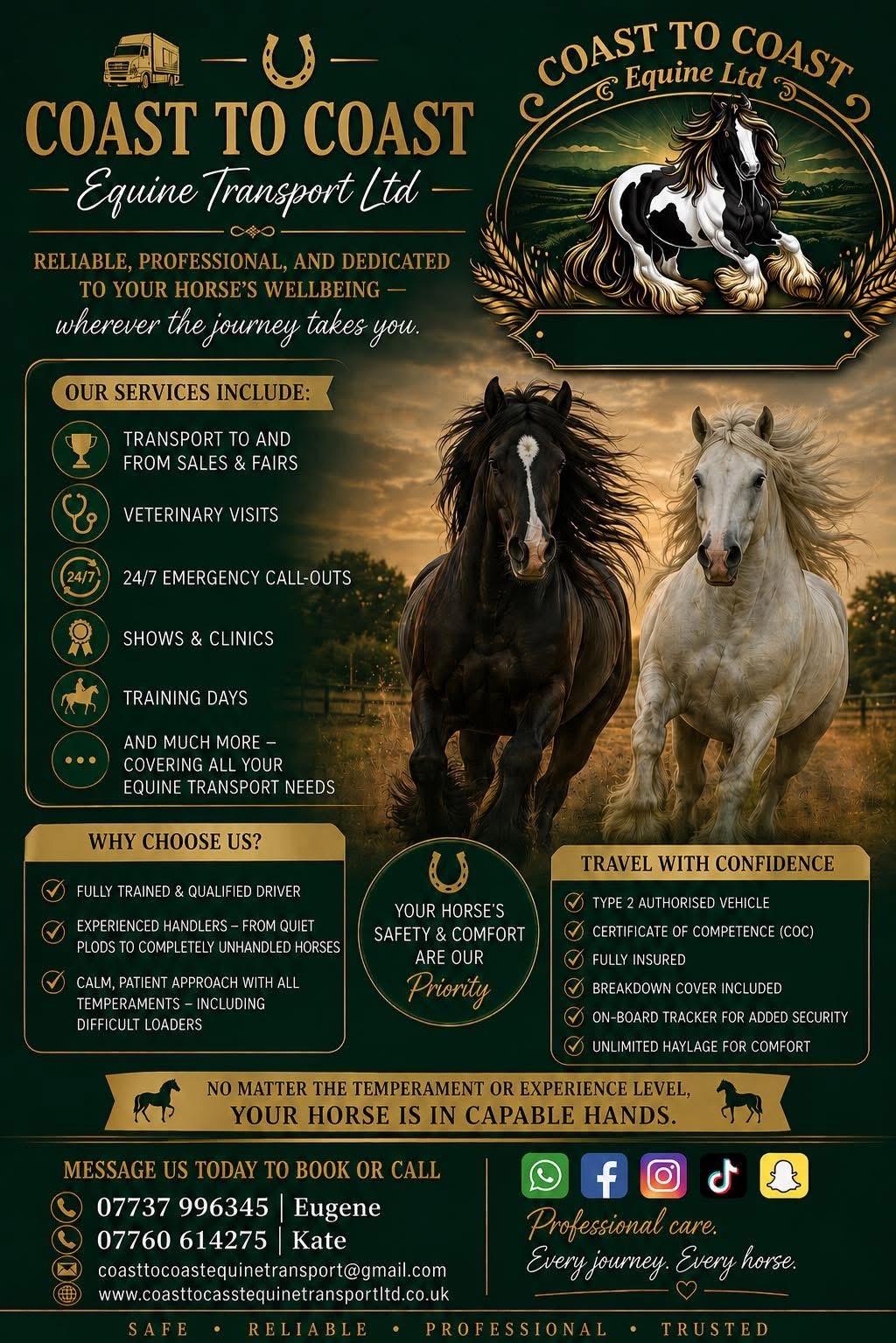 Coast to coast equine transport Ltd